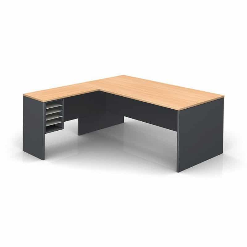 Straight desk with return and typist pillar